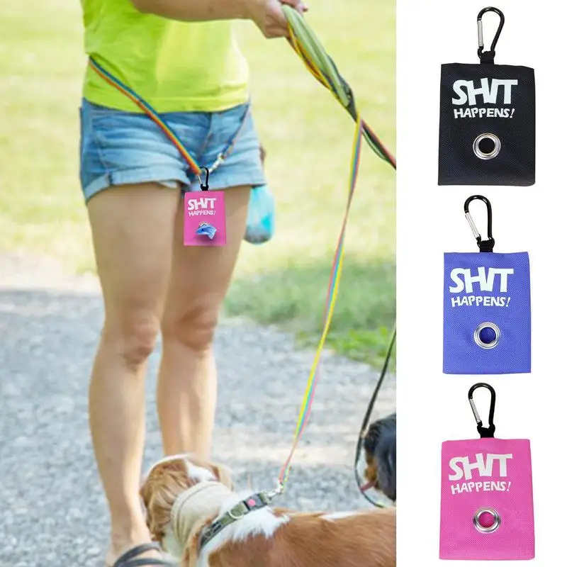 Distributeur de Sacs à Déchets pour Chien, Sac de Transport avec Mousqueton, Fournitures pour Animaux de Compagnie, Accessoires pour la Marche