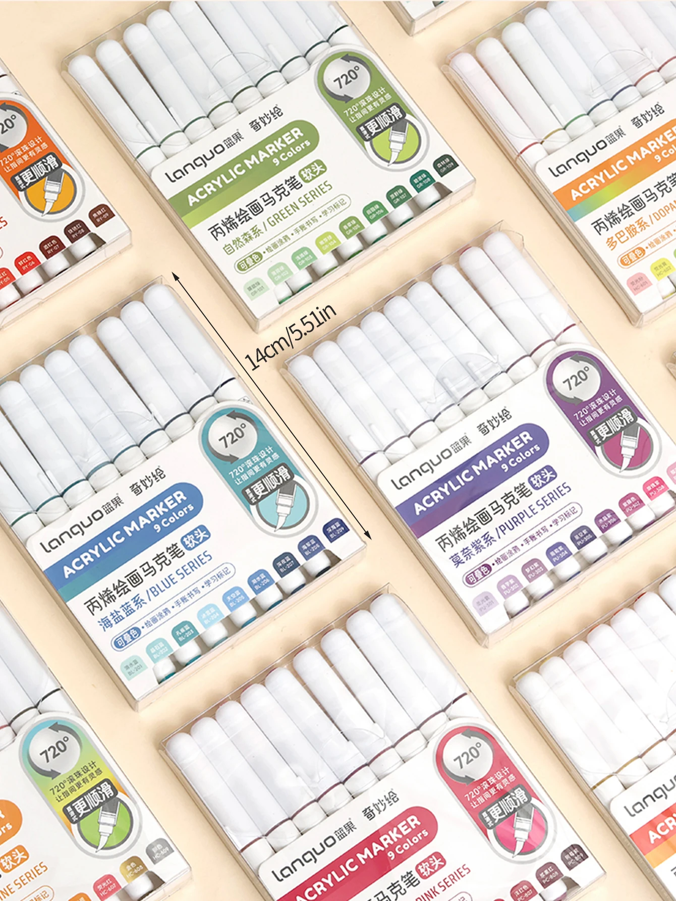 Christmas DIY Handmade Acrylic Marker Pen with Soft Tip and Large Capacity, Non-Bleeding, Layerable Colors, Hand-Drawn Graffiti Pen, Multi-Material Creative Decorative Painting Pen, Art Drawing Tool Set