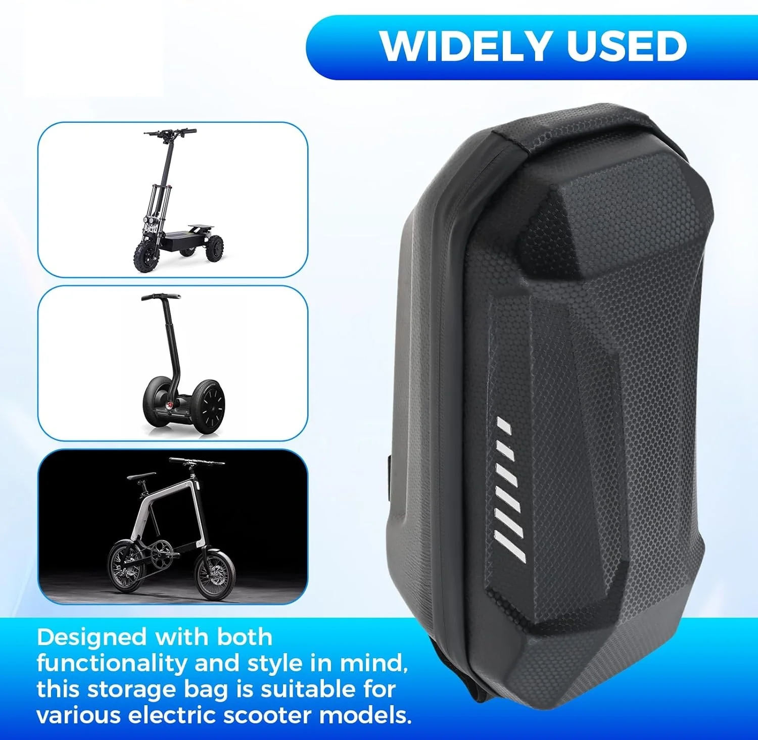 

1pc Electric Scooter Storage Bag Waterproof Handlebar Bag for EScooter and Bicycle Accessories 3L/2L Black Portable