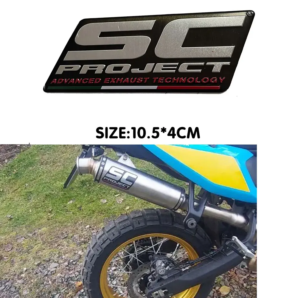Pegatina reflectante para motocicleta, impermeable, resistente al calor, decorativa para proyecto SC, pegatina de escape, aleación de titanio, tubo GP, Deacls