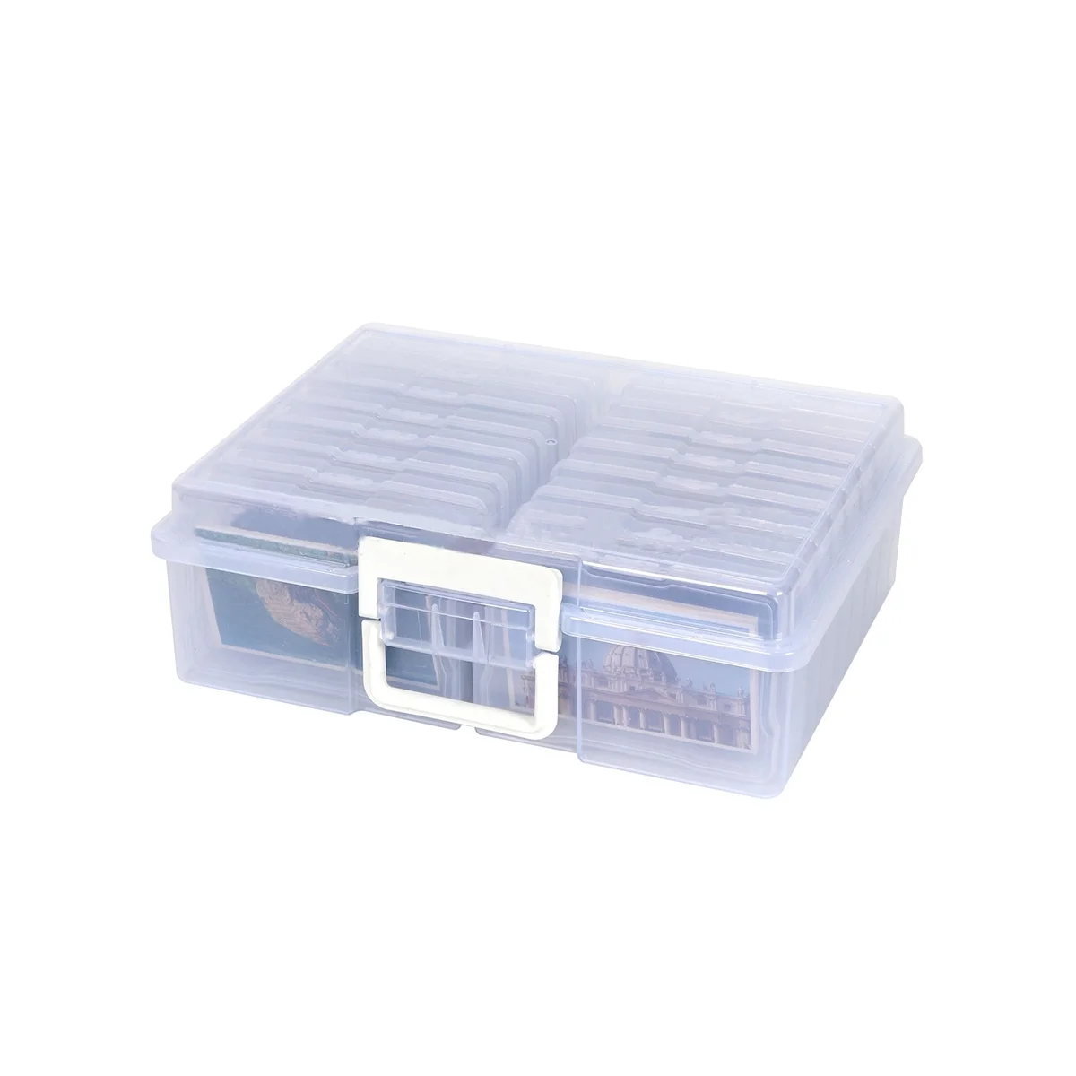 Photo Case 4 X 6Inch Photo Storage Case 16 Inner Photo Organizer Boxes Transparent Craft Photo Storage Containers Box