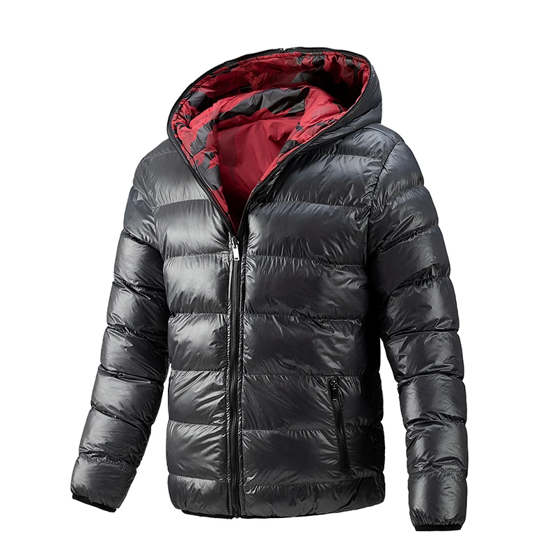 Boa marca pop inverno quente à prova dautumn água jaqueta masculina outono grosso com capuz parkas masculino moda casual casaco fino