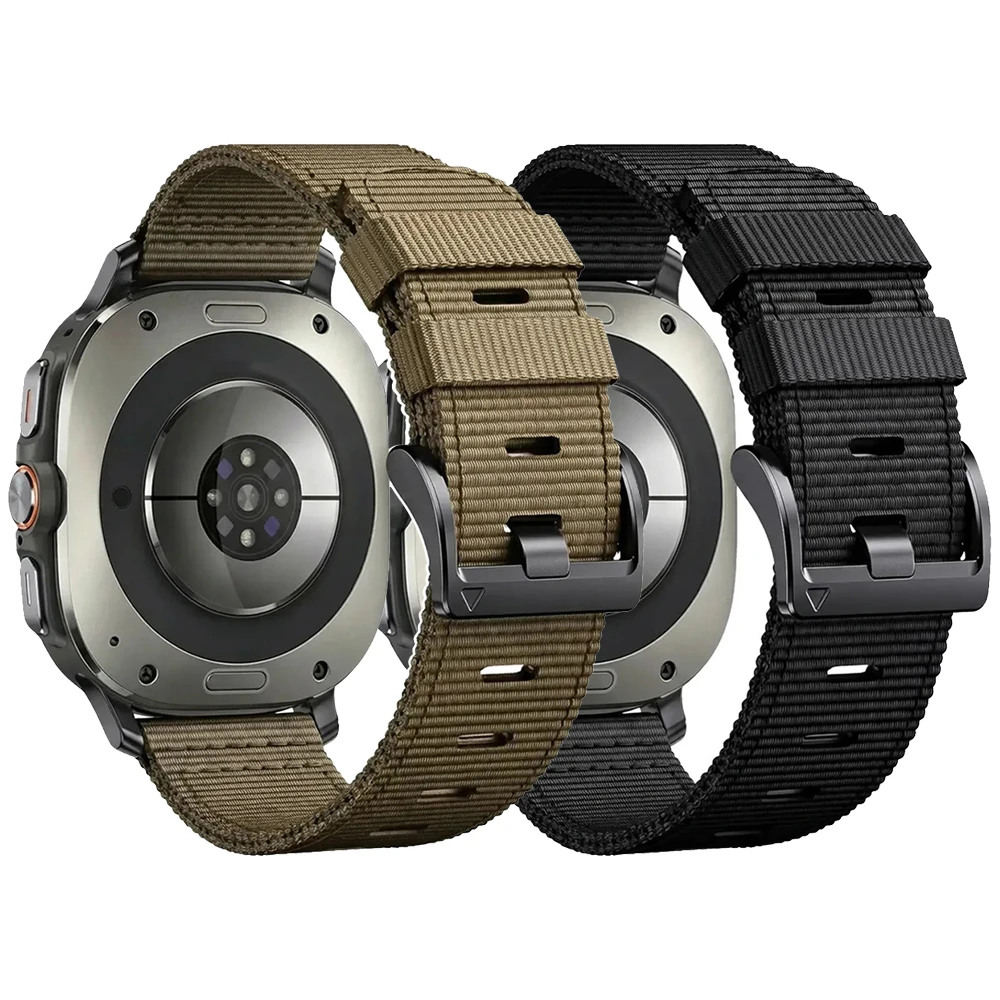 Taktisches Nylonarmband für Samsung Galaxy Watch Ultra 47mm Ersatzarmband für Galaxy Watch Ultra 2025 Sportarmband