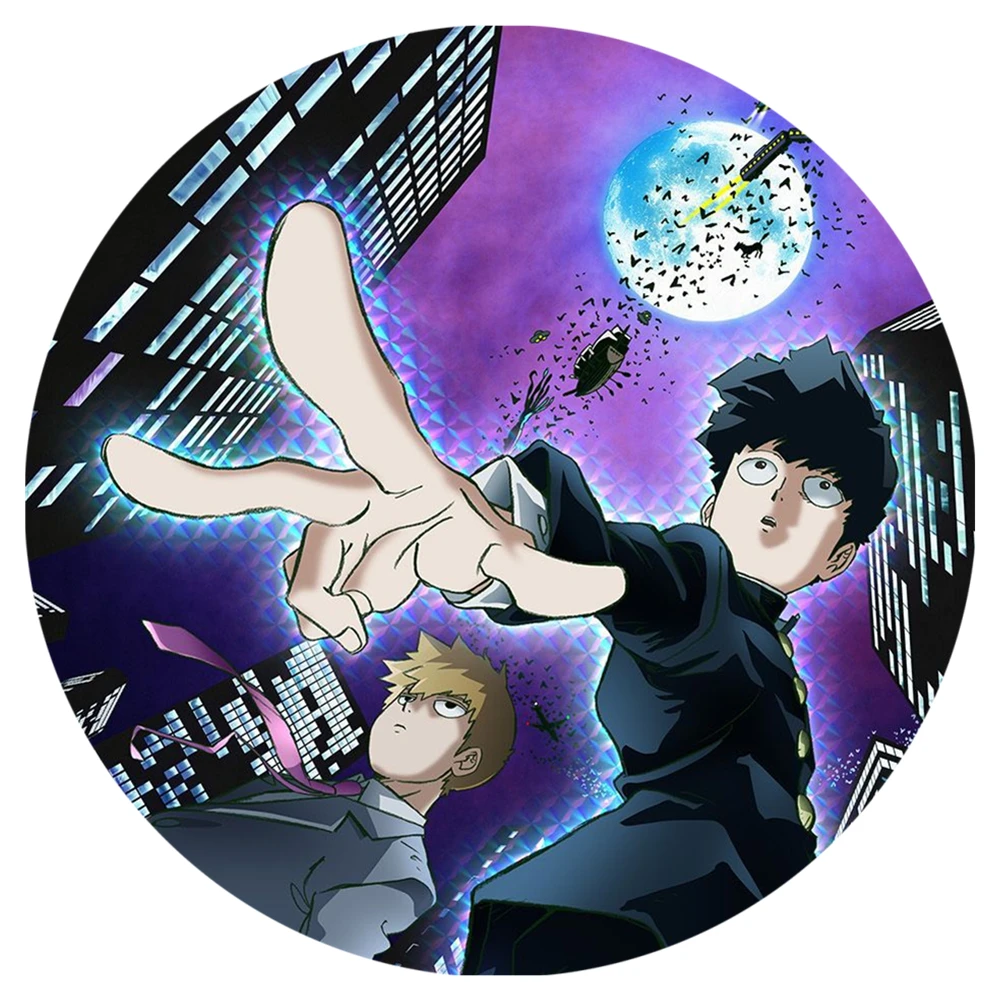 58mm Anime Mob Psycho 100 Onigawara Tenga Hanazawa Teruki Fossetta COSTUME Cosplay Distintivo Pin SPTE Spilla in banda stagnata Prop Gilf ﻿