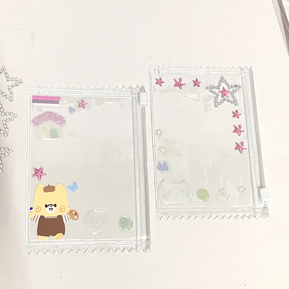 INS Transparent Candy Bag Badge Holder Korean Photocard Holder Display Bag Pendant Idol Photo Card Protective Cover Card Holder