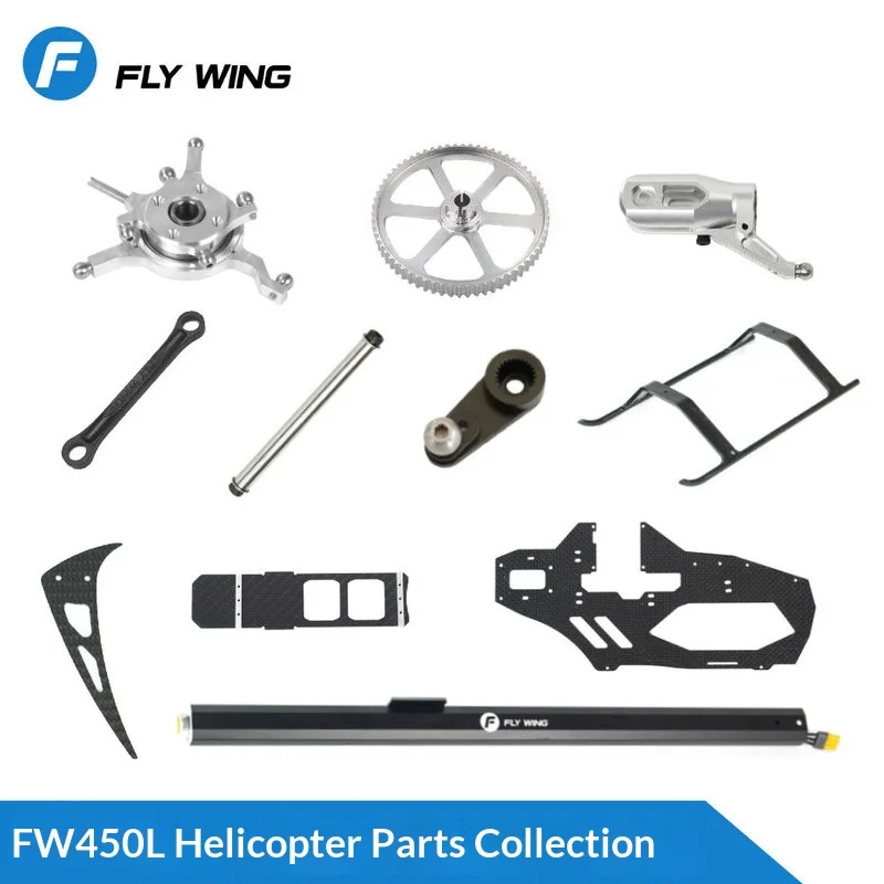 Flywing Fw450l-V2.5 Helicopter Original Accessories, Complete Set Of Pull Rod, Blade, Tilt Plate, Landing Gear, Motor, Etc view 2