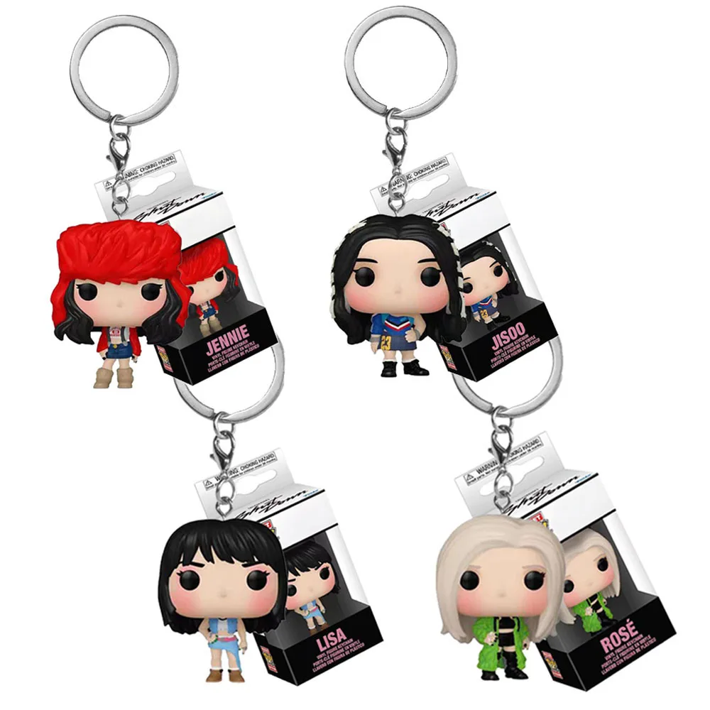 Pocket Keychain Keychain Figure Jisoo Rose Lisa Jennie Pendant Vinyl Figure Collection Toys