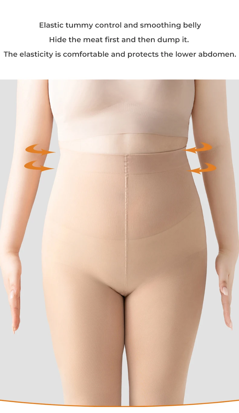 150g Damen Plus Size Strumpfhose Körper gewicht 80kg kann weich sein hohe Elastizität fußlos nackt schwarz Kompression strümpfe Bein tragen – Detail 4