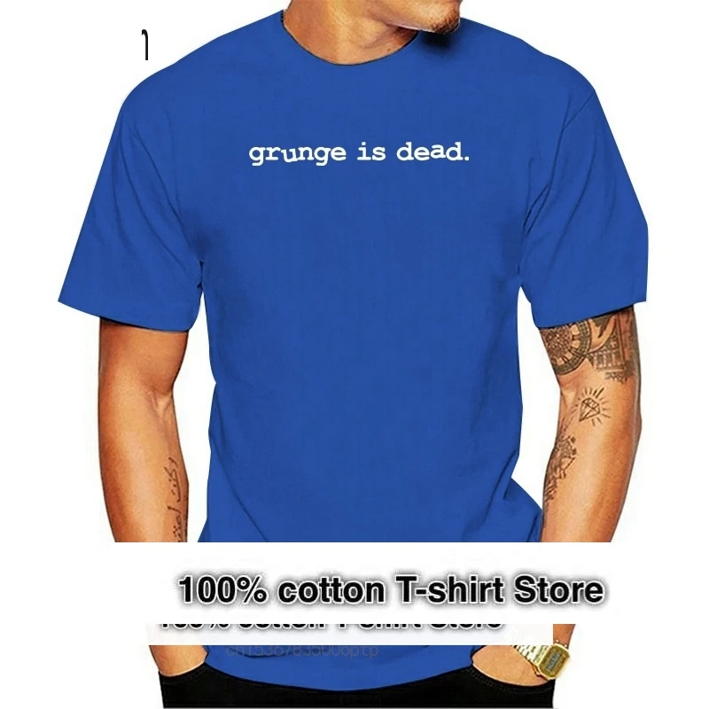 2024 Latest Fashion Summer Grunge is Dead kurt Funny T-Shirt Men Funny Cool T-shirt