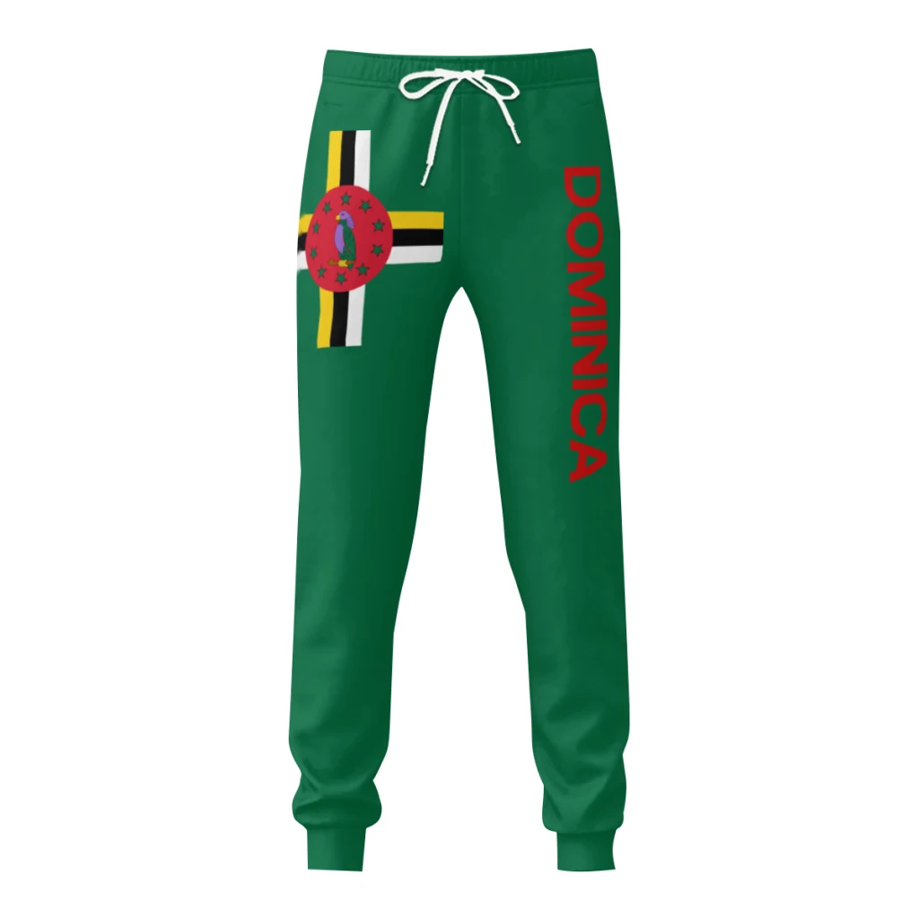 Mens Sweatpants Dominica Flag Pants with Pockets Joggers Soccer Football Multifunction Sports Sweat With Drawstring