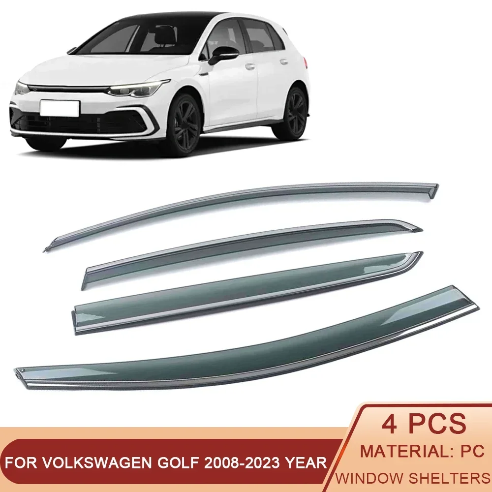 

For VOLKSWAGEN VW GOLF 8 6th 7th MK6 MK7 MK8 GOLF R-Line 2008-2023 Car Window Sun Rain Shade Visor Shield Shelter Protector