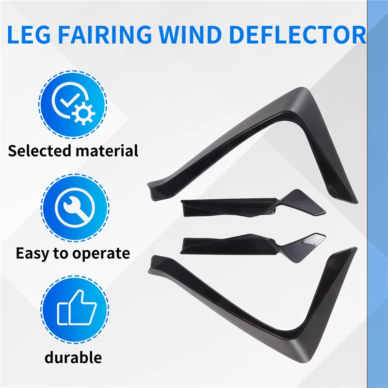 【가격 인하! !】오토바이 레그 에어 디플렉터 Honda X-ADV 750 레그 페어링 윈드 디플렉터 스모크 그레이 용 레그 에어 디플렉터