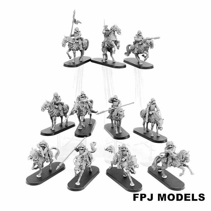 28mm Scale Guard Cavalry Model Kit Miniature War Tabletop Gaming  Unpainted Soldier Figures Resin Kit