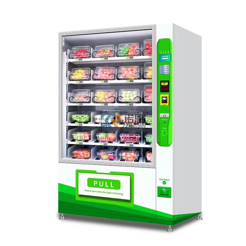 2023 Food Drink Snack Glass Bottle Vending Machines Beer Smoothie Sandwich Cupcake Fruit Juice Vending Machine with Elevator