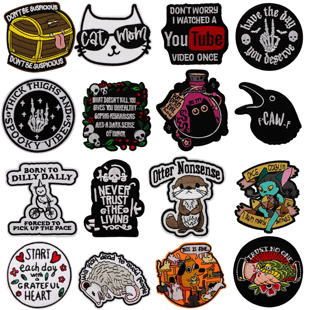 Cartoon Crow Exquisite Embroidered Patch Emblem Iron on Cloth Appliques Thermo Adhesive for Jacket T-shirt DIY