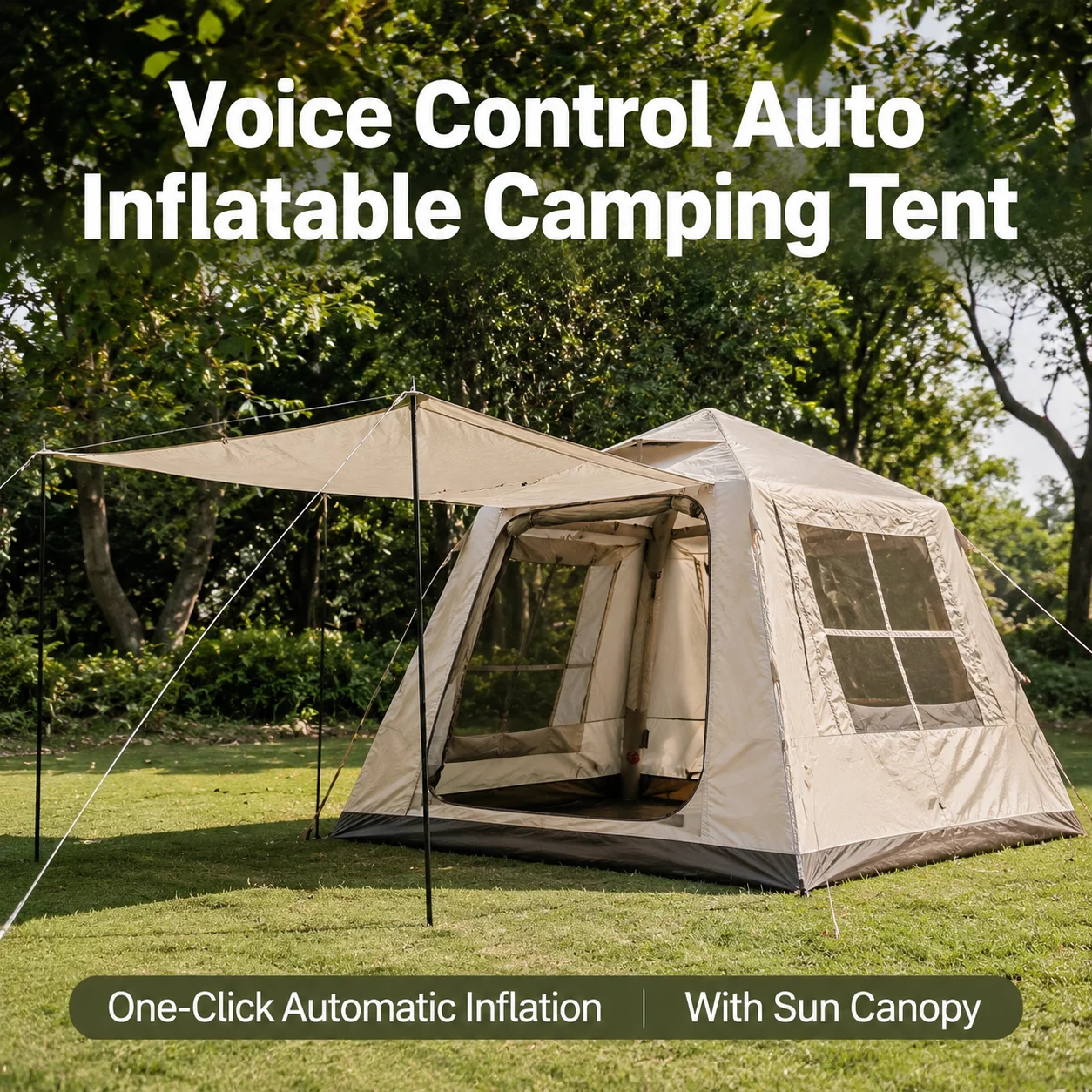 Automatic Quick-Set Outdoor Camping Tent 4/5Person Windproof Waterproof Tent For Hiking Travel Inflatable Foldable Picnic Tent