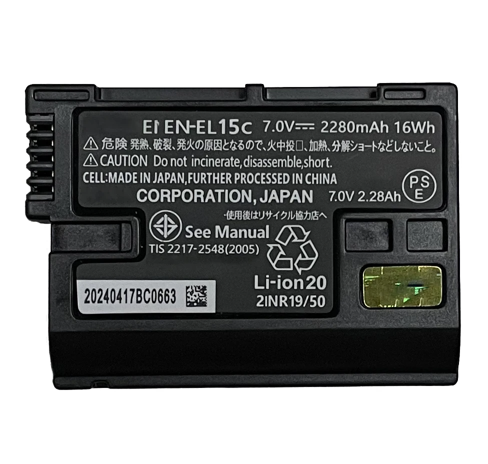 EN-EL15C EN EL15C Battery For Nikon ZF Z5 Z6 Z6 II Z7 Z7II D600 D610 D600E D800 D800E D810 Camera