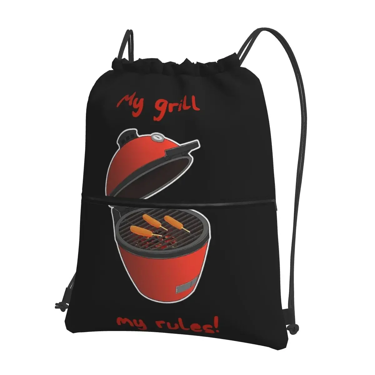 

Kamado Joe BBQ Grill And Smoke Backpacks Drawstring Bag Drawstring Bundle Pocket Sundries Bags For Travel Sport Man Woman