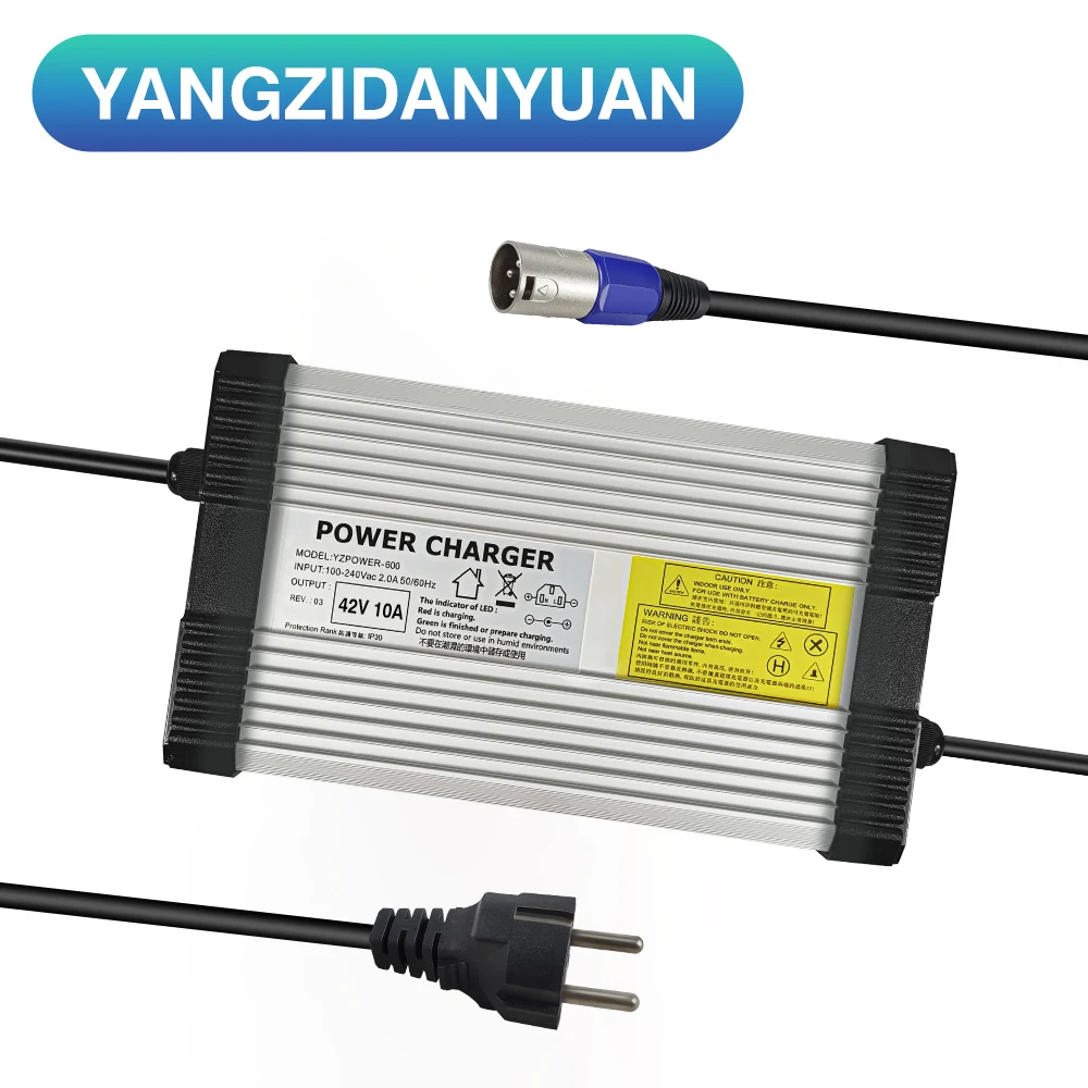 Imagem -02 - Carregador de Bateria de Lítio Inteligente Rápido Carregamento dc para Ferramentas Elétricas 36v Motocicleta com Ventiladores de Refrigeração 42v 10a Série 10