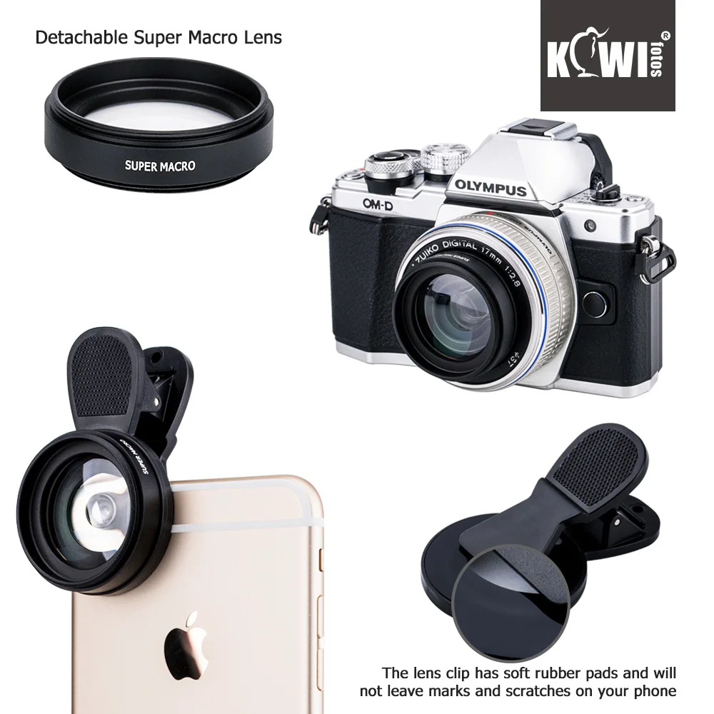 Professional Smartphone Camera Lens Kit Professional 10X Macro Clip Lens Wide-Angle Camera Photo HD 0.45x Super Wide Angle Lens