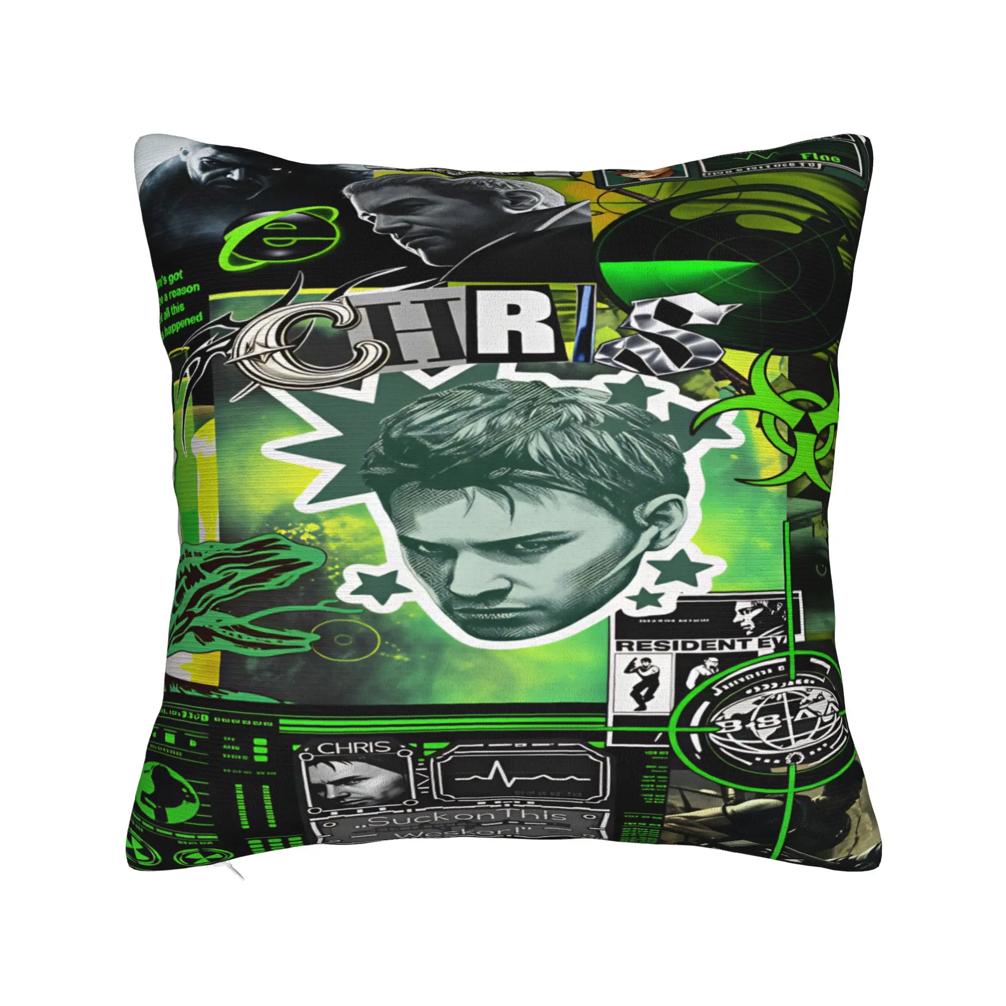 Chris Redfield Resident Evil Pillow Case  Comfy Pillow Cover For Living Room Bed Chair Kawaii Pillowcases