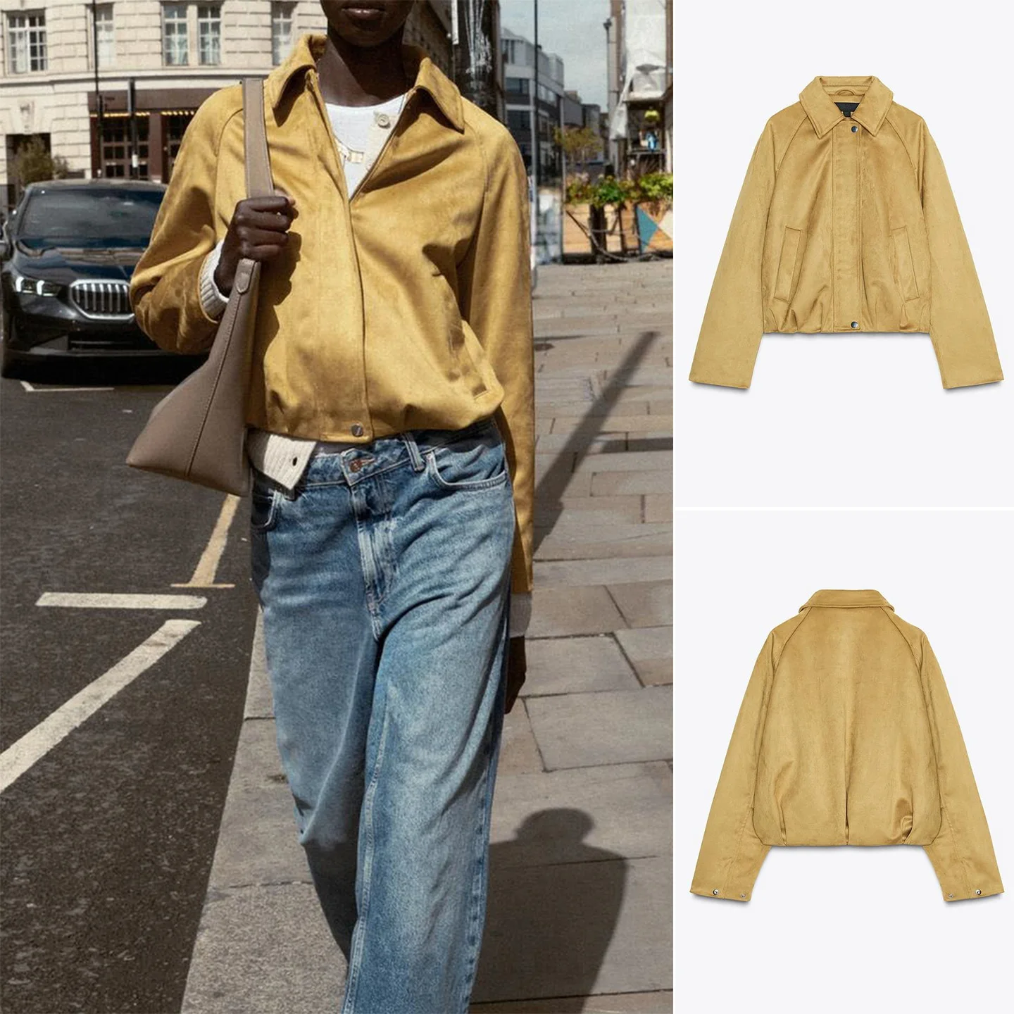 

Осень 2023, женское приталенное длинное пальто-туэт-пилот све, бархатное пальто с лацканами, верхняя одежда, дышащее полиэфирное волокно