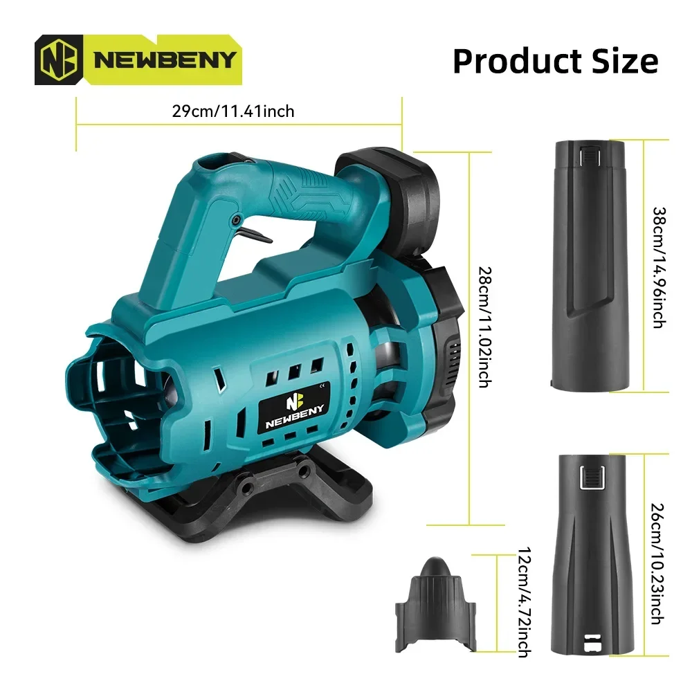 NEWBENY-Souffleur d\'air électrique sans fil pour Makita, vitesse efficace réglable, nettoyeur de poussière de cuir chevelu, outil de neige