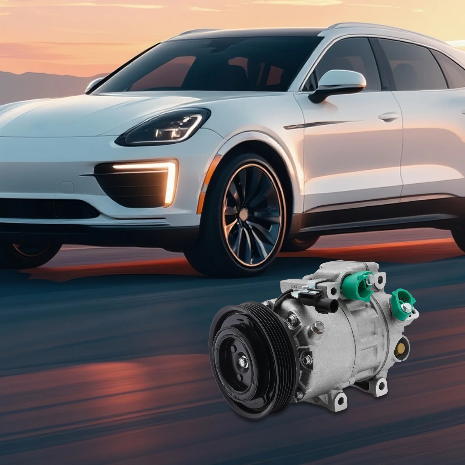 

Высококачественный восстановленный компрессор кондиционера с муфтой, регулируемый частотный тип 12 В, подходит для Hyundai Azera/Santa Fe/Sonata и т. д.