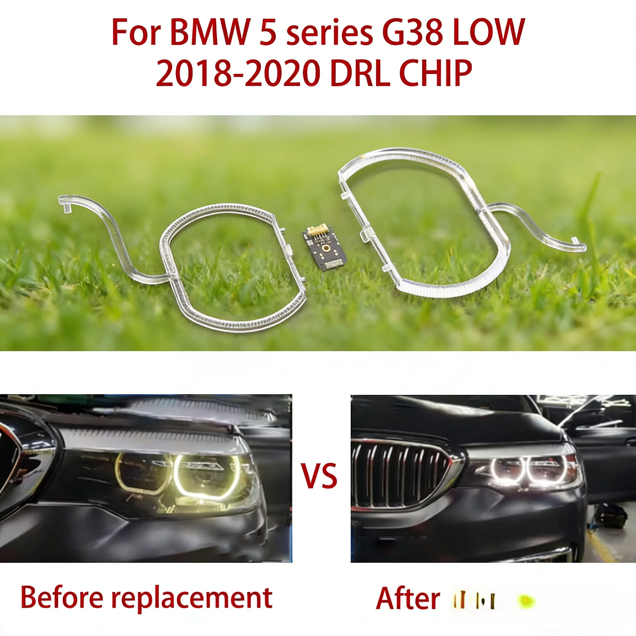 

Automotive White Light For BMW 5 series Daytime Running Light Ballast Module Angel Eye Chip 18-2020 Car DRL CHIP Light Guide LOW
