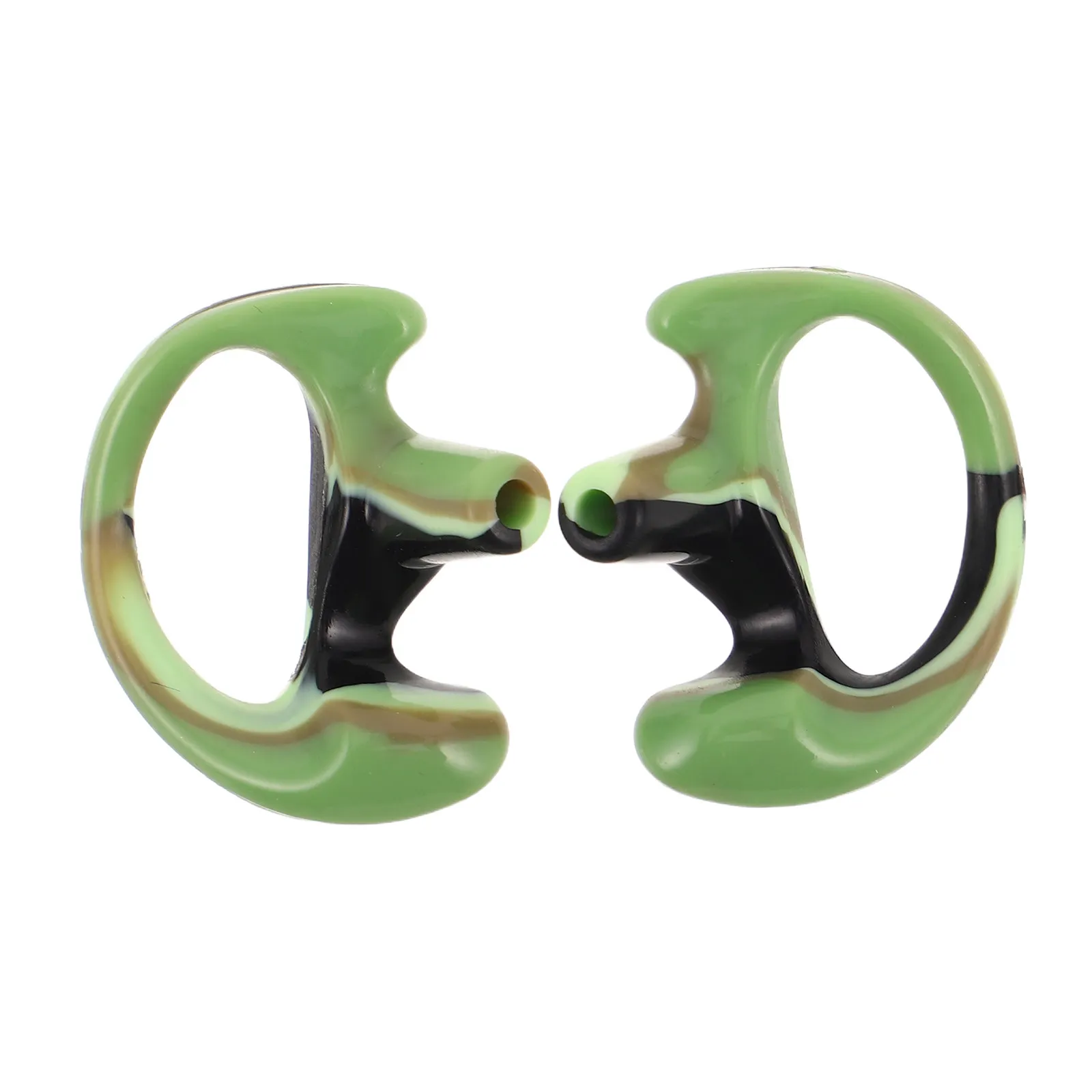 1Pair Camouflage Silicone Acoustic Tube Earpiece Replacement for Radio Walkie Talkie Security Earpiece Tip Noise Isolation