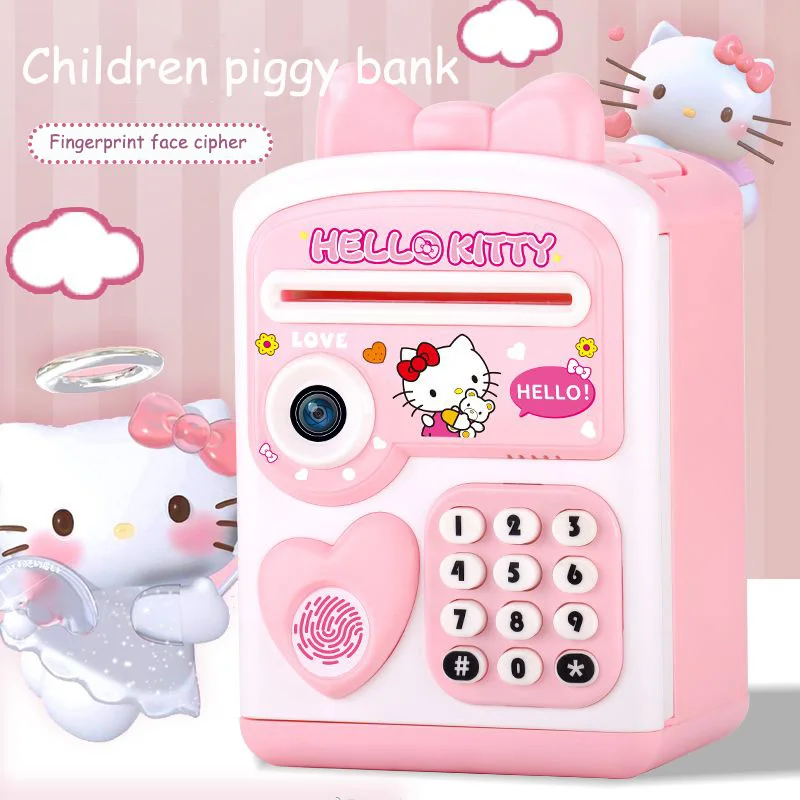 Banque d'alimentation pour enfants, Hello Kitty Sanurgente, Cinnamoroll Anime, Tirelire, Chargement USB, Kuromi, Sûr, Grande capacité, Jouets pour enfants, Bol