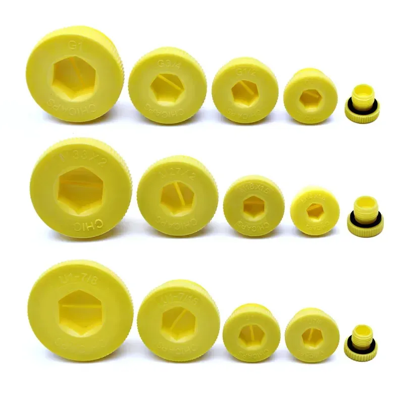 Plastic Threaded Plug with Sealing O-Ring M10 to M30 Pipe Hole Protector Dust Liquid Proof
