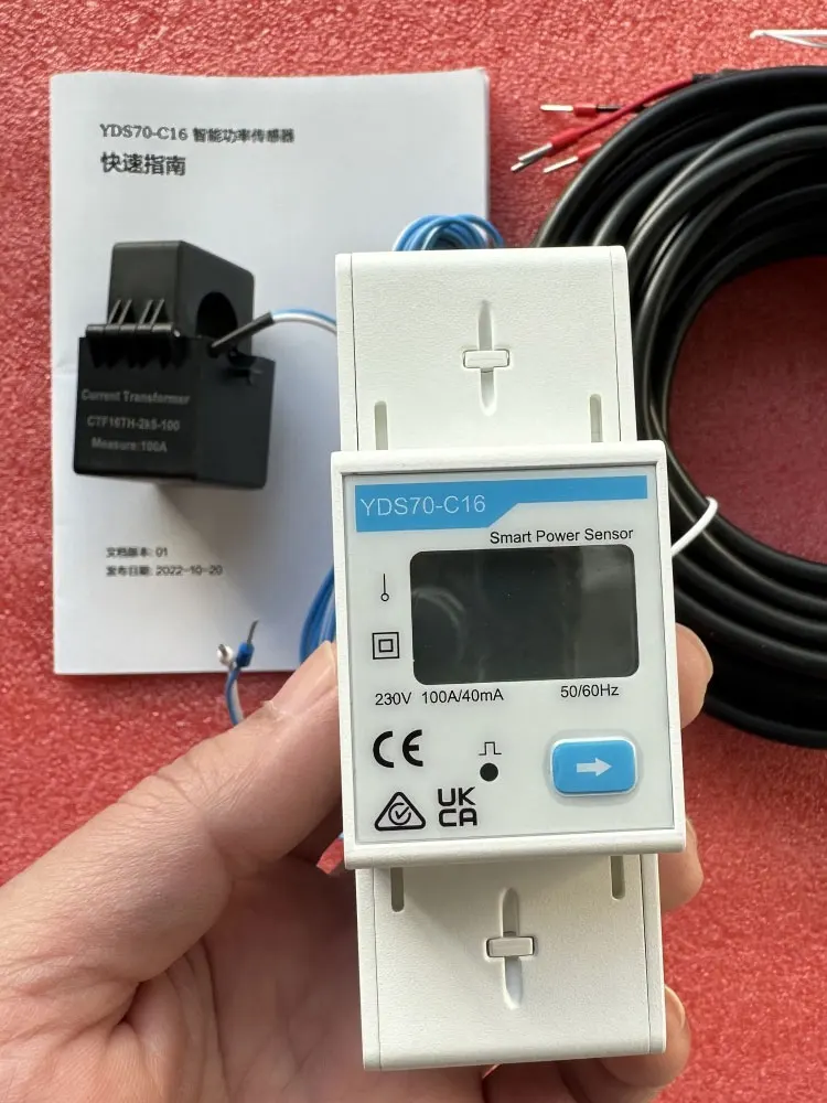 

Anti - Reverse Flow Energy Meter 100A For Huawei Single Phrase Inverter Single Phase Smart Power Sensor YDS70-C16