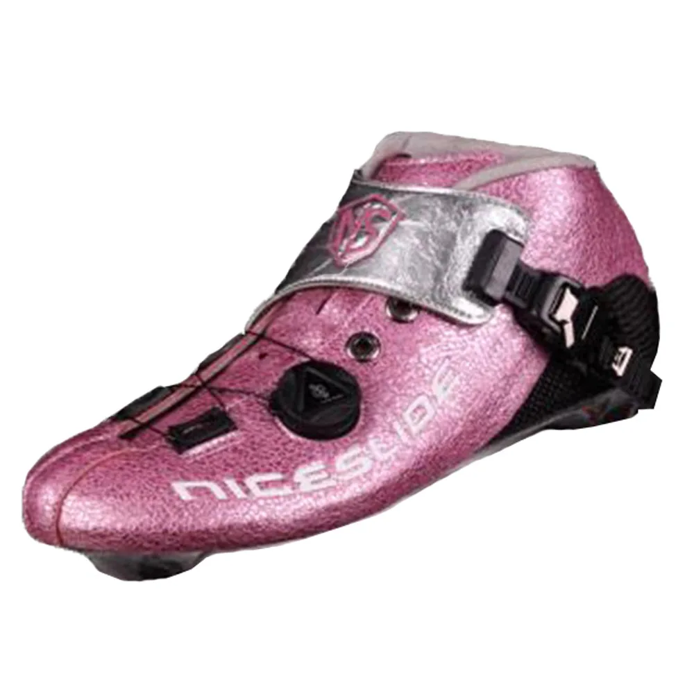 1Pair Original Niceslide Speed Inline Skate Boots Self locking Carbon Fiber Professional Competition Speeding Skate Race Skating