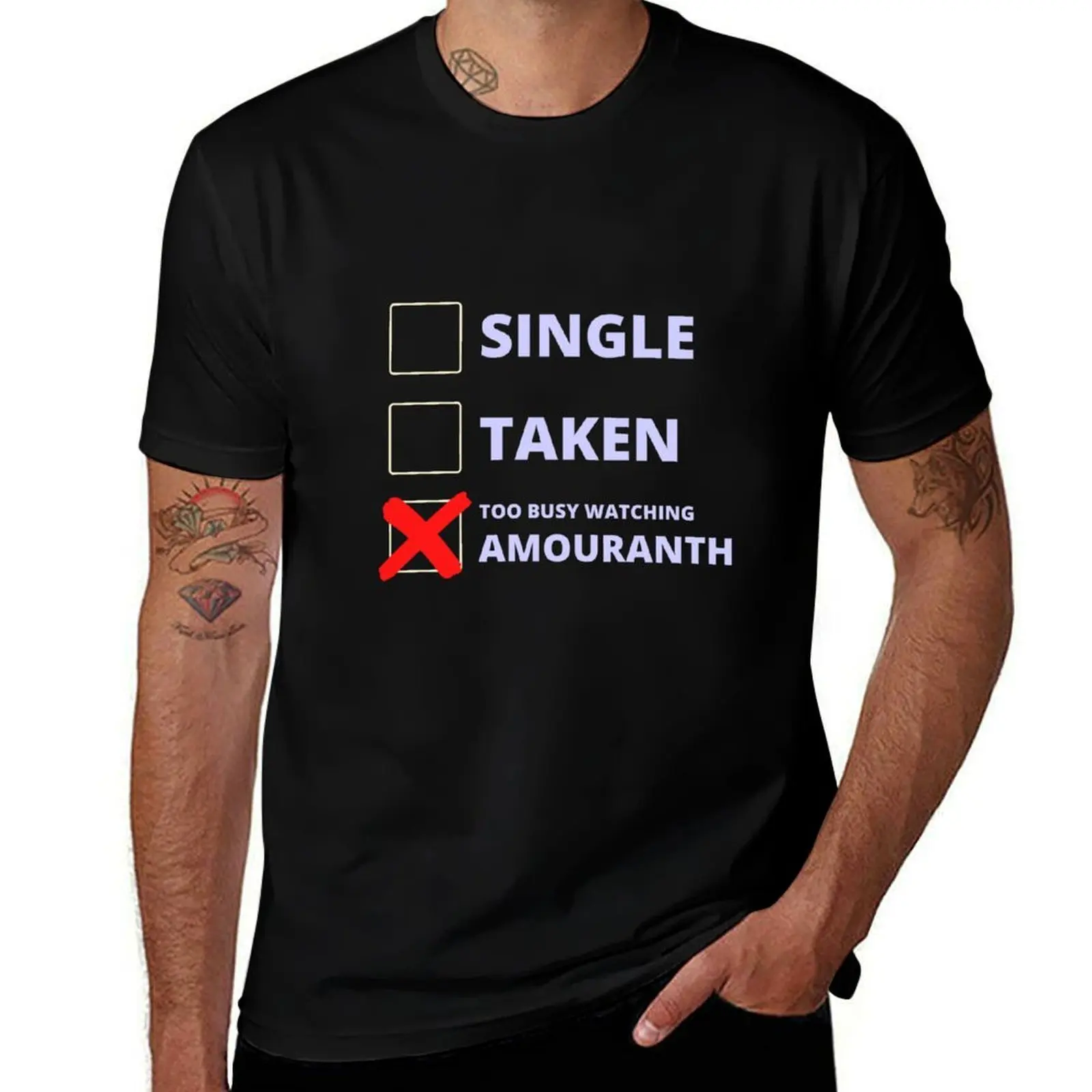 Amouranth Funny Single Taken T-Shirt Odor Resistant Short Sleeve Top