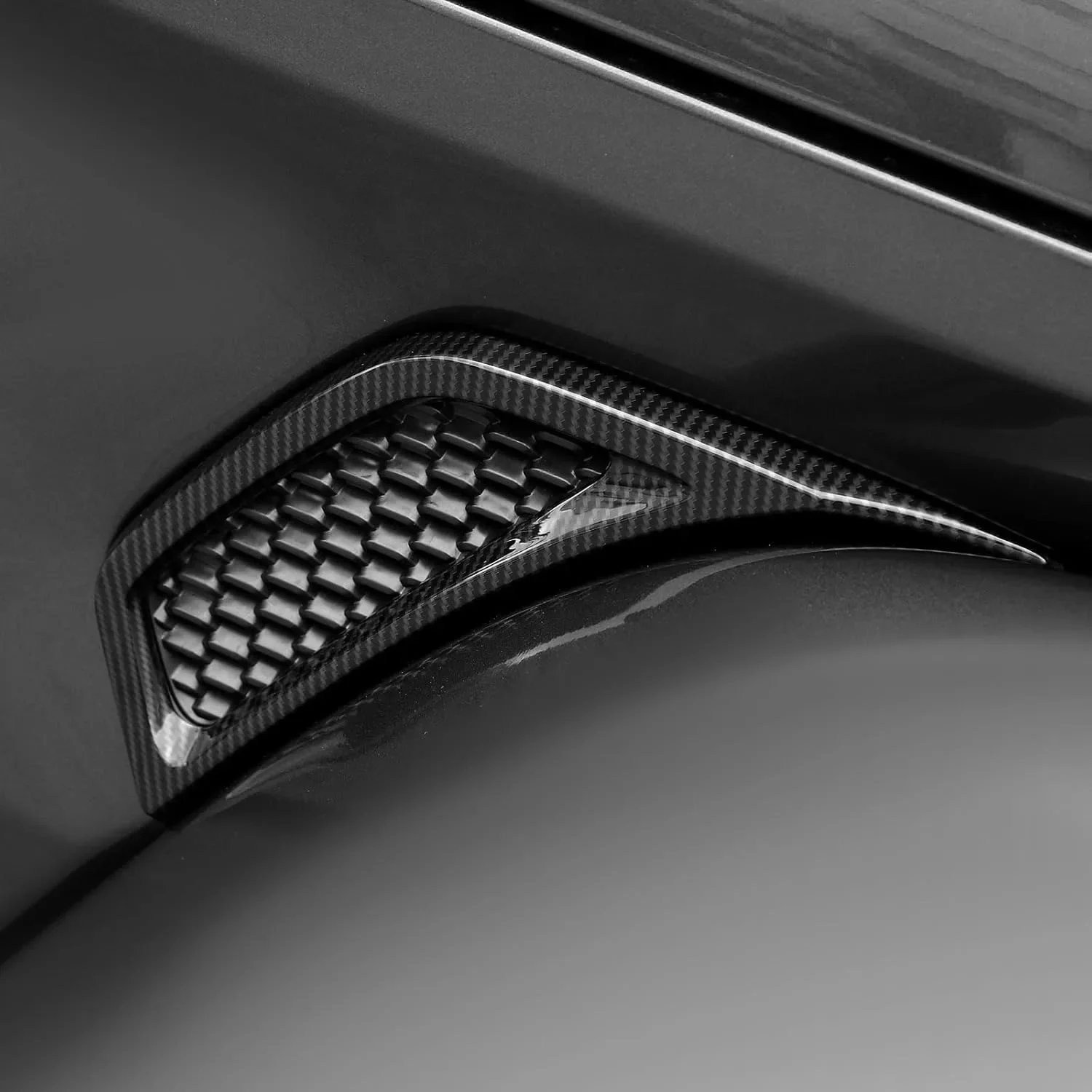 Side Fender Vent Decal Trim Cover for Jeep Wrangler JL JLU Gladiator JT 2018-2024 Carbon Fiber Exterior Accessories 2pcs