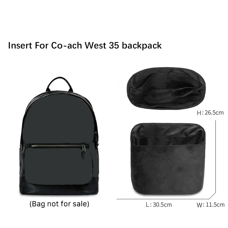 EverToner فلنلت إدراج مقسم حقيبة ل Co-ch West 35 حقيبة الظهر الداخلية حقيبة المشكل السفر تخزين حقائب مستحضرات التجميل المحمولة #2