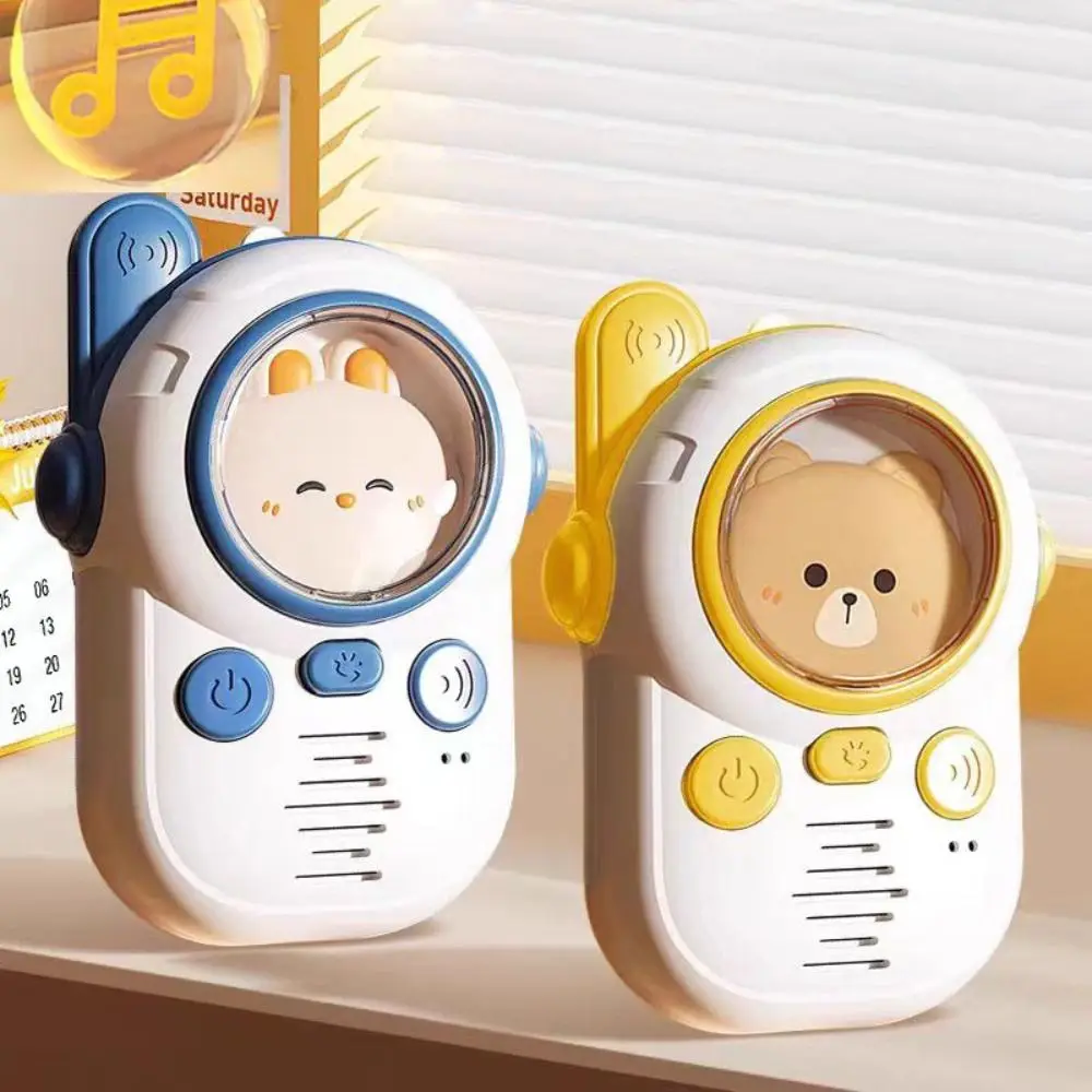 2Pcs Extended Range Kids Radio Toy Clear Sound 300M Kids Walkie Talkies Comfortable Grip 3 Buttons Kids Telephone Toy Indoor