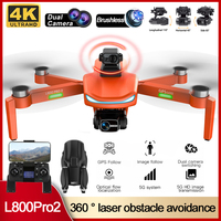 L800 Pro2 Drone Brushless Motor GPS Return Drone 4K HD Dual Camera 360° Laser Obstacle Avoidance 3 Axis Gimbal Quadcopter Toys