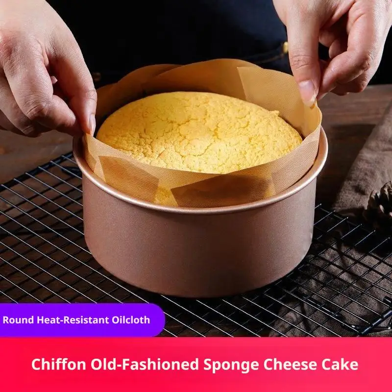 Pre-Cut Round Parchment Paper Liners, Heat Resistant Non-Stick Baking Paper for Castella Cake Molds, Baking Trays & Oven