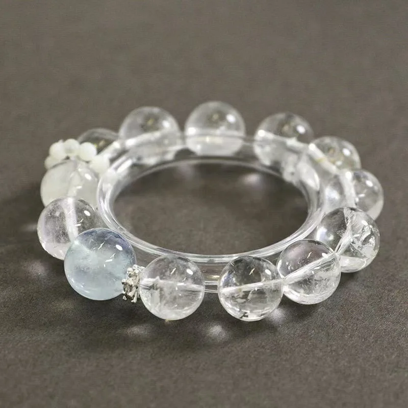 

Natural Aquamarine White Crystal Bracelet Light Luxury Fashion Ladies Bracelet Original Design