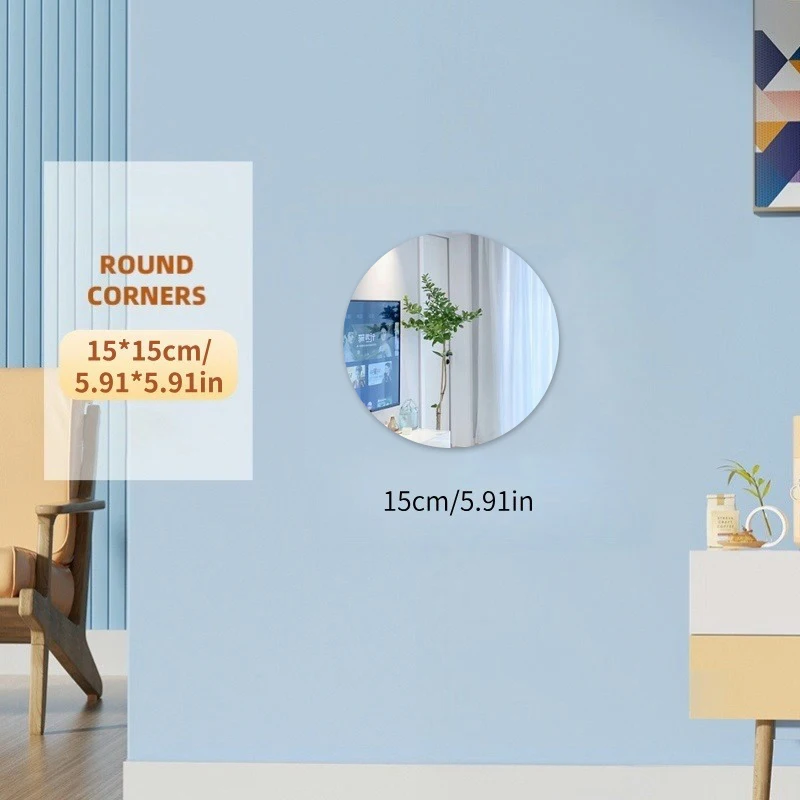 

Mirror Wall Decals Home Full-Length Mirror Bedroom/Dormitory Dressing Mirror Self-Adhesive Flexible Acrylic Mirror Wall Decals
