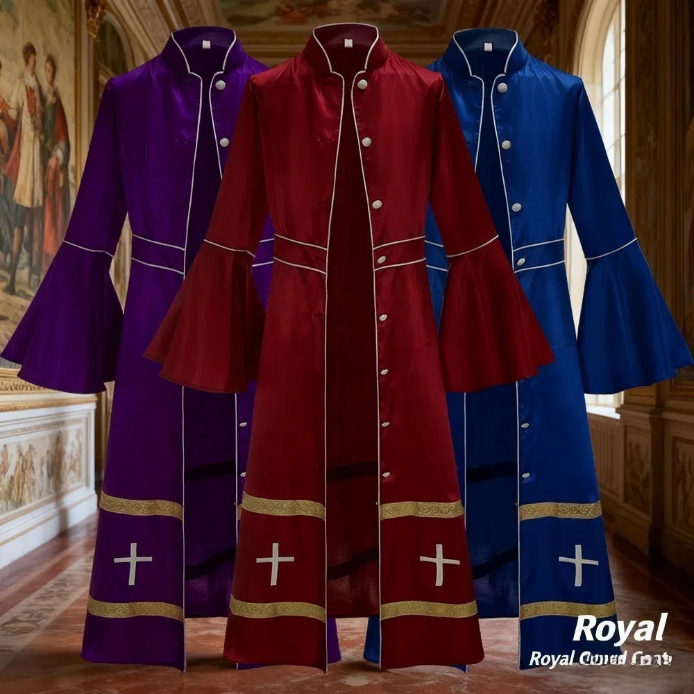 

Goddesses Staff Robes Roman Style Ribbon Priest Cassock Church Service and Worship Choir and Pulpit Jumpsuit Robes