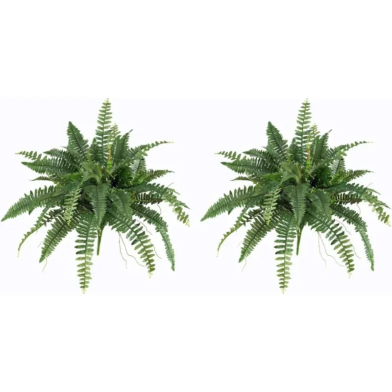 Nearly Natural Artificial Boston Fern Large Hanging Plant,  Artificial Ferns that Look Real for Home Décor