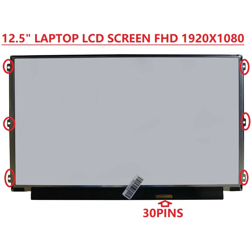 

12.5" LCD Display Panel B125HAN02.0 LP125WF2-SPB3 For HP EliteBook 820 G3 G2 1920*1080 FHD IPS Laptop LED Screen 30 Pins