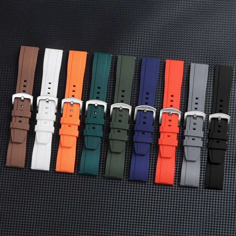 20mm 22mm Universelles wasserdichtes Gummiband für Rolex für Armani für Omega Armband Sport Silikon Uhrenarmband für Seiko Armband – Detail 5