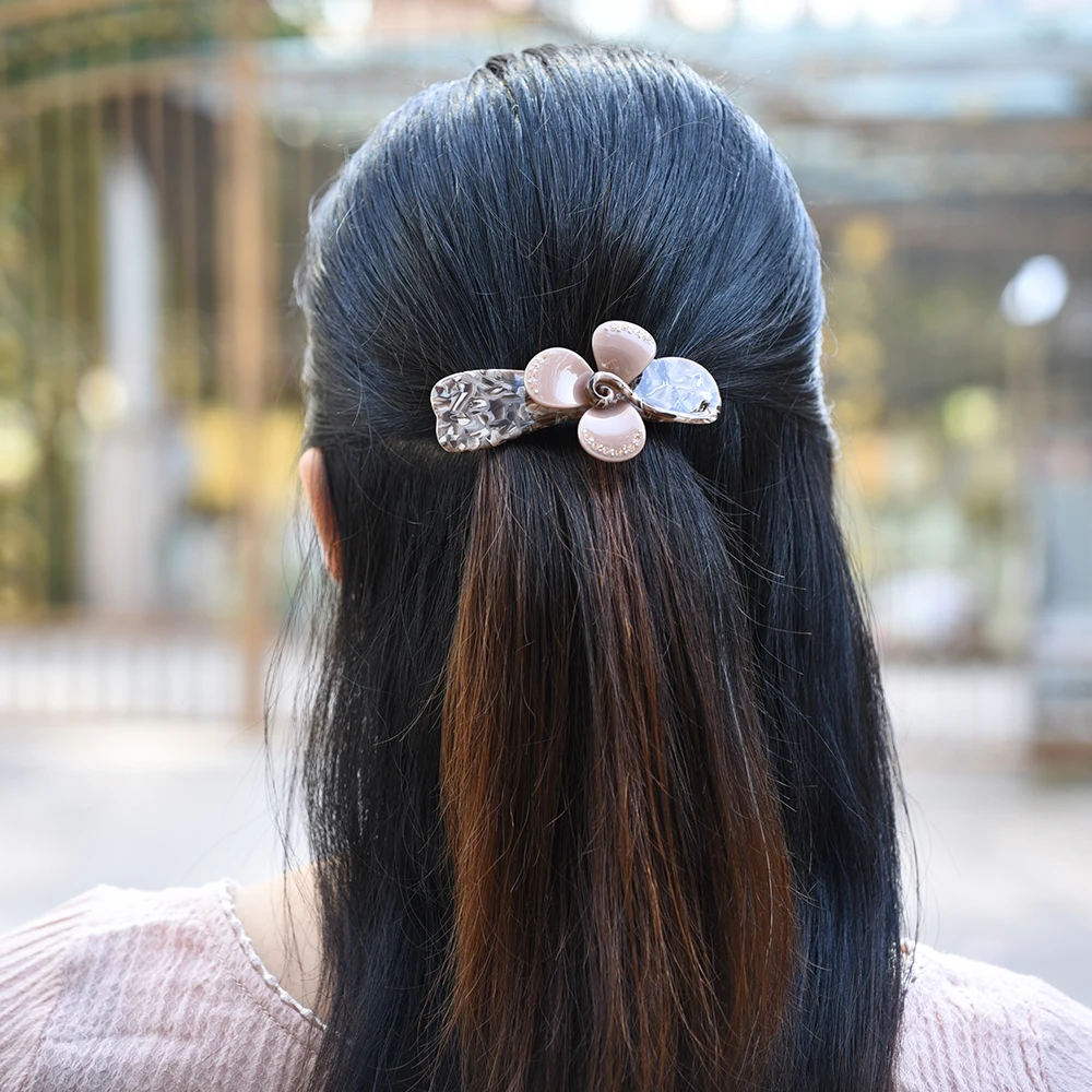 Women headwear girls hairwear cute rhinestone hair clip flower hair barrette vintage fashion hair accessories for women