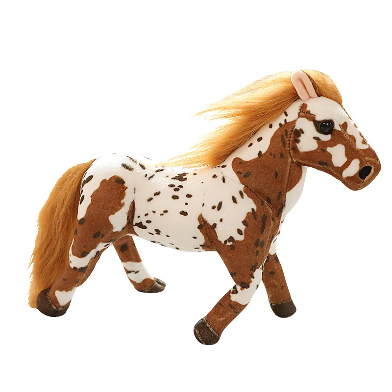 

32CM Lifelike Horse Plush Toys Cute Simulation Stuffed Animal Doll Soft Realistic Horse Toy Kids Birthday Gift Home Decoration