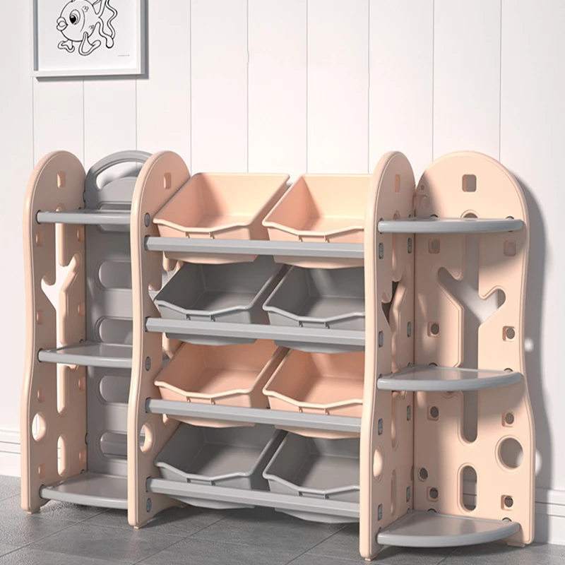 Children\'s bookshelf toy sorting cabinet storage rack baby storage cabinet baby picture book storage cabinet