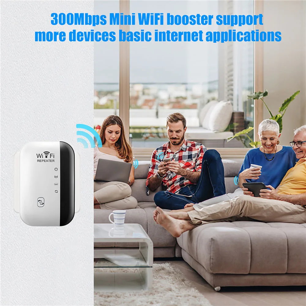 Kebidumei Ripetitore di segnale wireless Extender Wifi Ripetitore di rete piccolo Ap Estensione di amplificazione del segnale del router domestico a banda larga